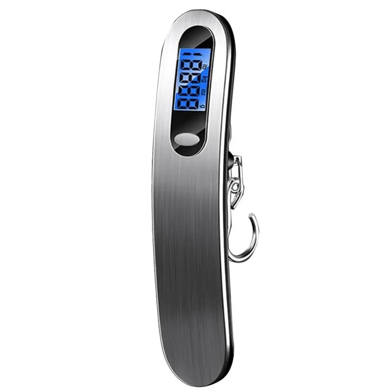 Bilancia Digitale per Bagagli in Acciaio Inossidabile, Bilancia Elettronica Portatile per Uso Domestico 50Kg, Bilancia a Gancio per Pesca