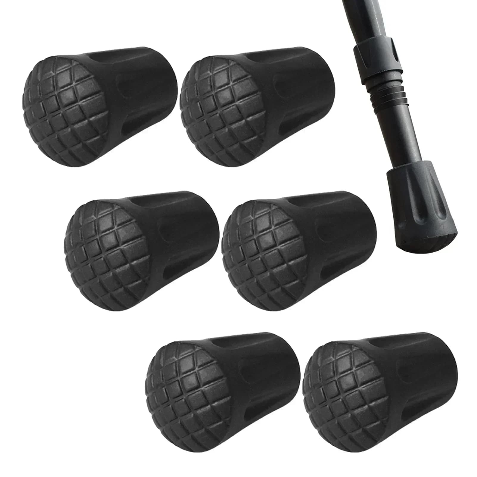 1PC antiscivolo bastone da trekking bastone da passeggio nordico canna da arrampicata sostituzione Alpenstock campeggio esterno escursionismo protezione punta in gomma
