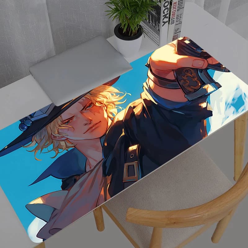 Tappetino per mouse One Piece Anime durevole XXL Accessori da gioco Mousepad Gamer PC Completo Tappetino per tastiera da computer Varmilo