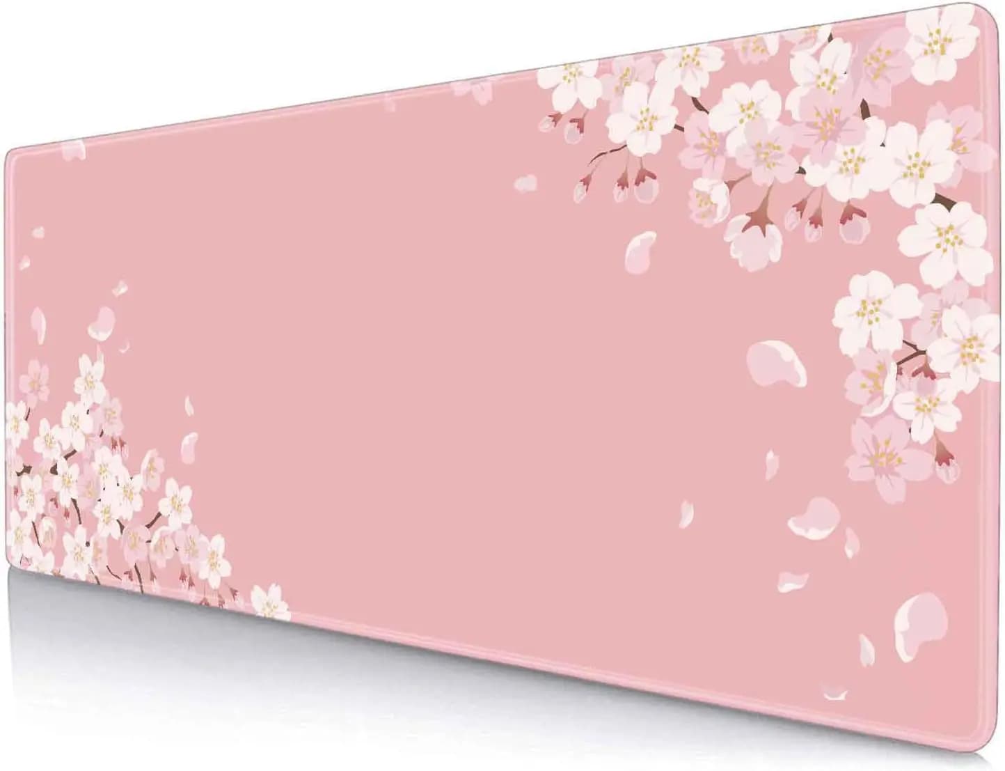 Tappetino da scrivania con fiori di ciliegio giapponesi, tappetino per mouse da gioco di grandi dimensioni con base in gomma antiscivolo, 31,5x11,8 pollici per lavoro e gioco