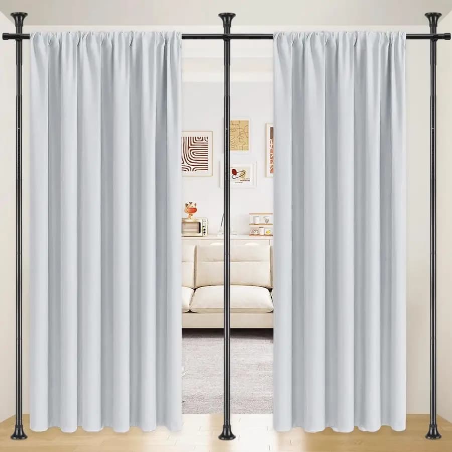 Divider for Blinds, Without Drilling, 48x120 Inches (A x L) 28x144 Inches (L x L), Adjustable Dividers for Rooms, Separators and Environment Dividers