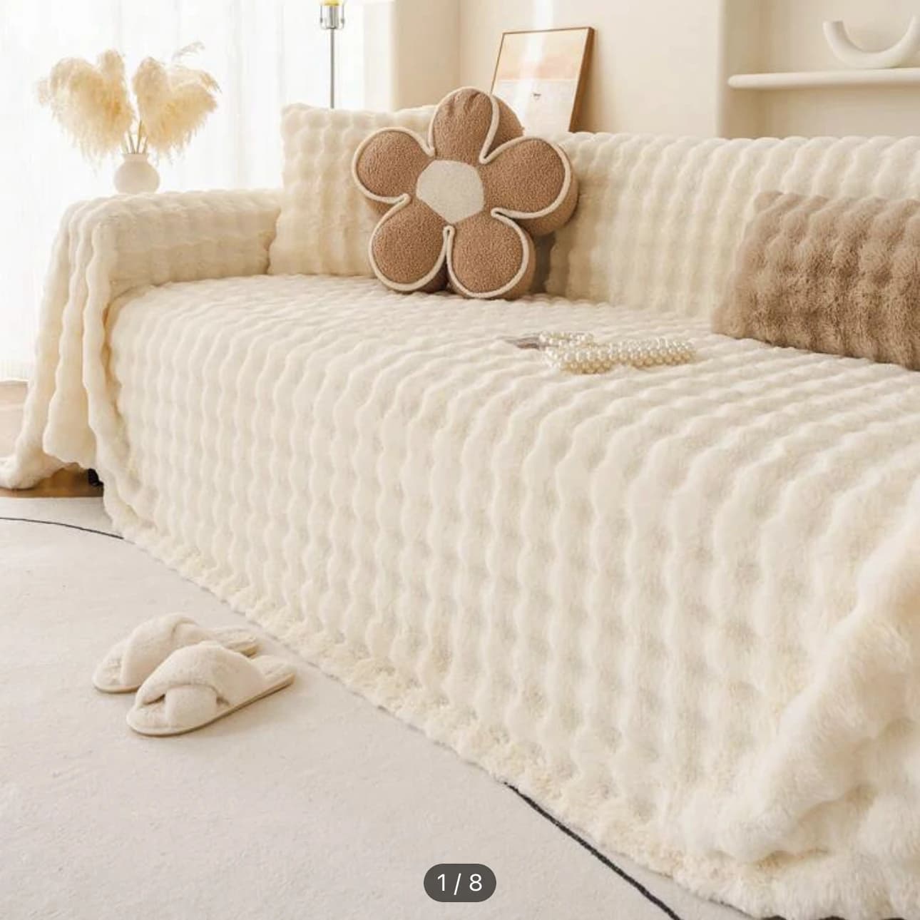 Bubble imitation fur sofa towel in synthetic fur cover sofa cover universal sofa cover for warm living room