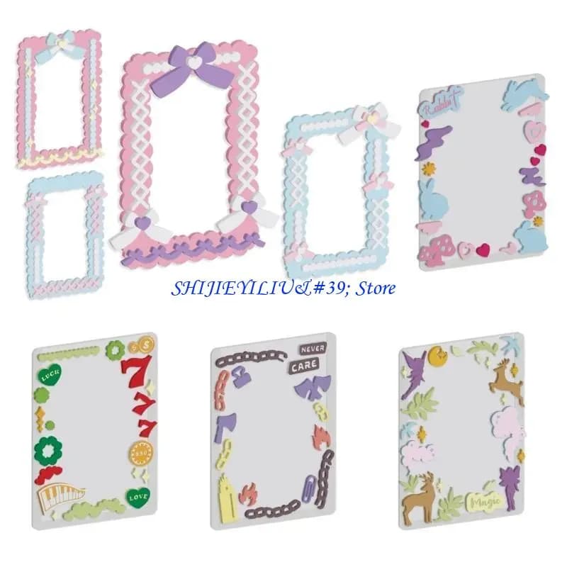 E21F Cornice per foto in resina epossidica cristallo fai-da-te Stampo per sabbie mobili Stampo in silicone Decorazioni per a