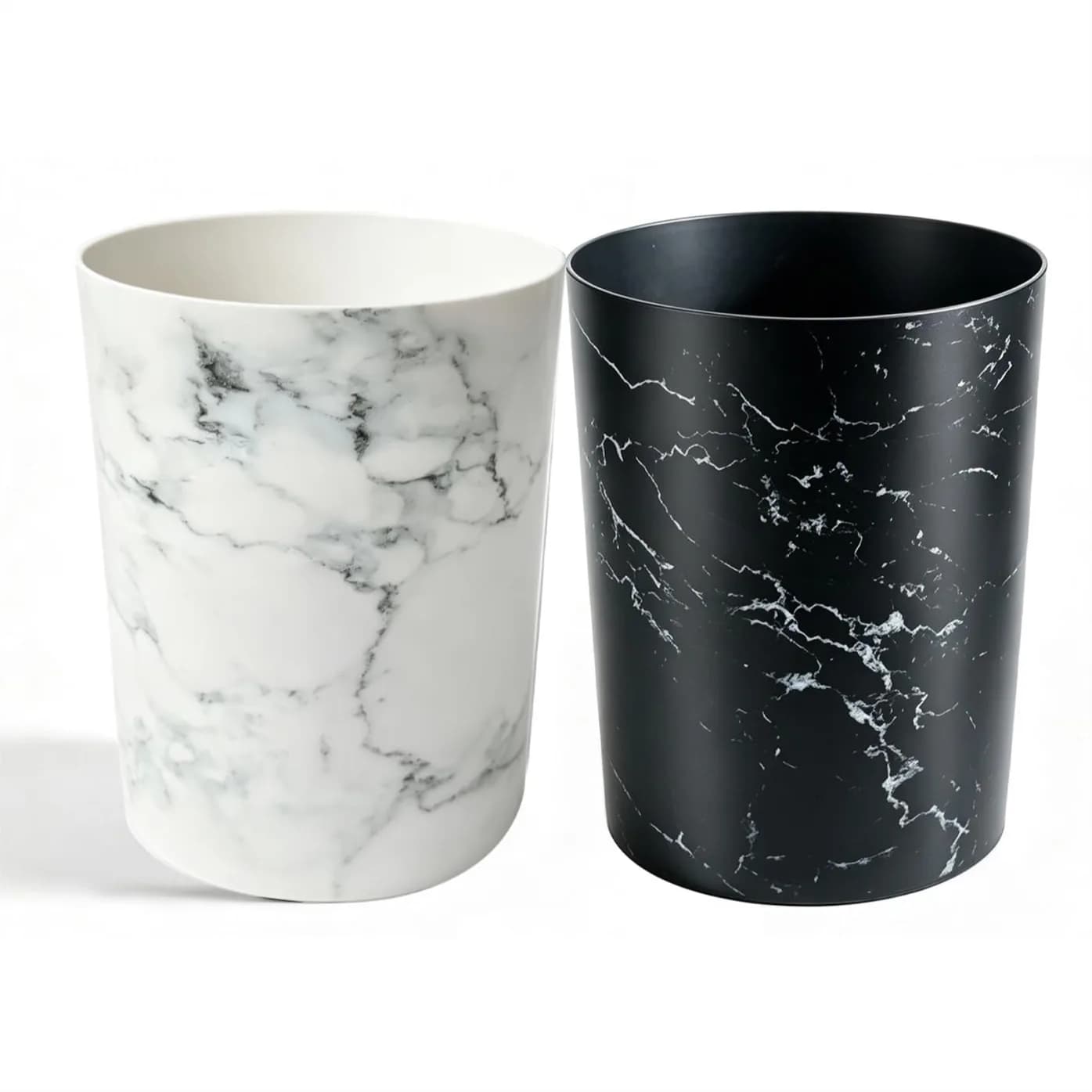 2 Gallon Trash Can for Bathroom, Small Wastebasket for Kitchen Office Bedroom Dorms, 2 Pack