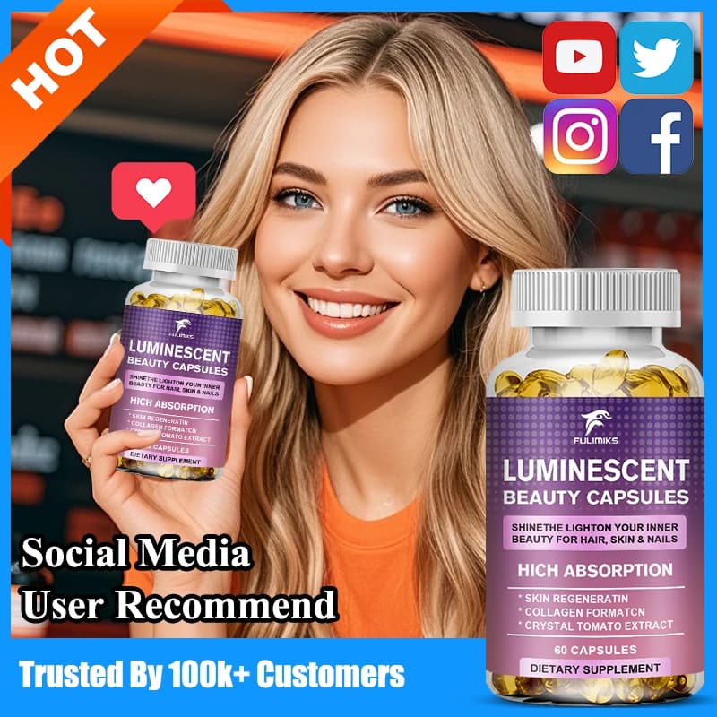 Luminescent Advanced Beauty Supplement, with Niacinamide and Vitamin E, to Prevent Rugs and Contrasting Aging, Improves Skin