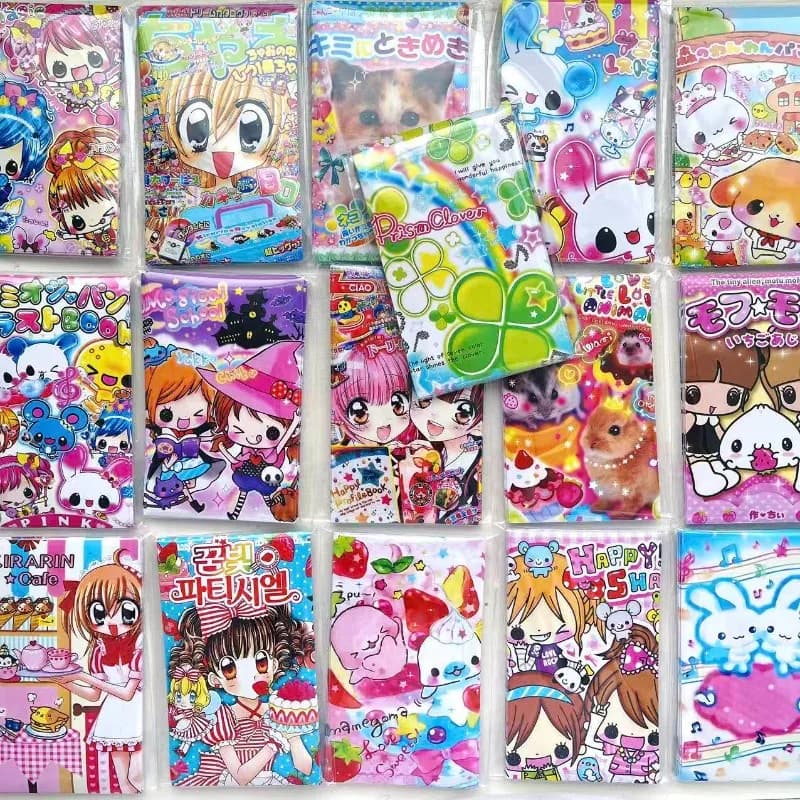 20pcs/Pack Heisei Retro Anime Girl Sticker Cute Cat Rabbit Animal PVC Thick Foam Stickers for Bullet Journal Planner Accessories