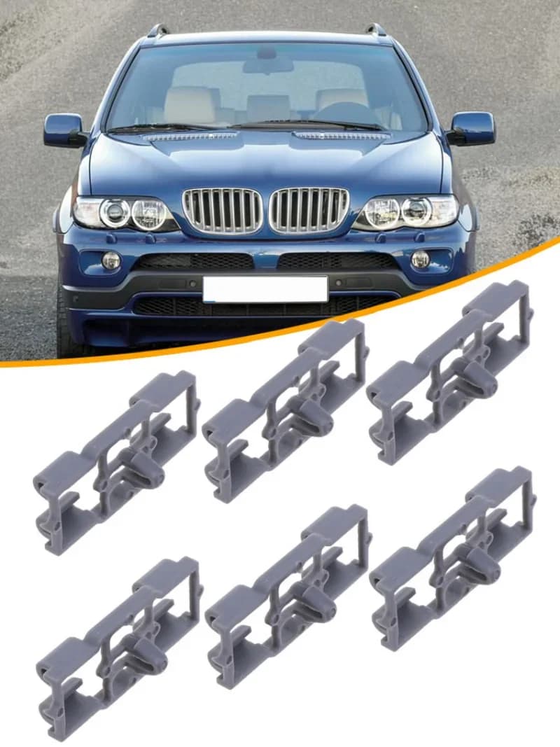 10 pz porta inferiore Weatherstrip plastica Clip fisse auto anteriore posteriore guarnizione fermo Clip di fissaggio grigio accessori auto per BMW X5 E53
