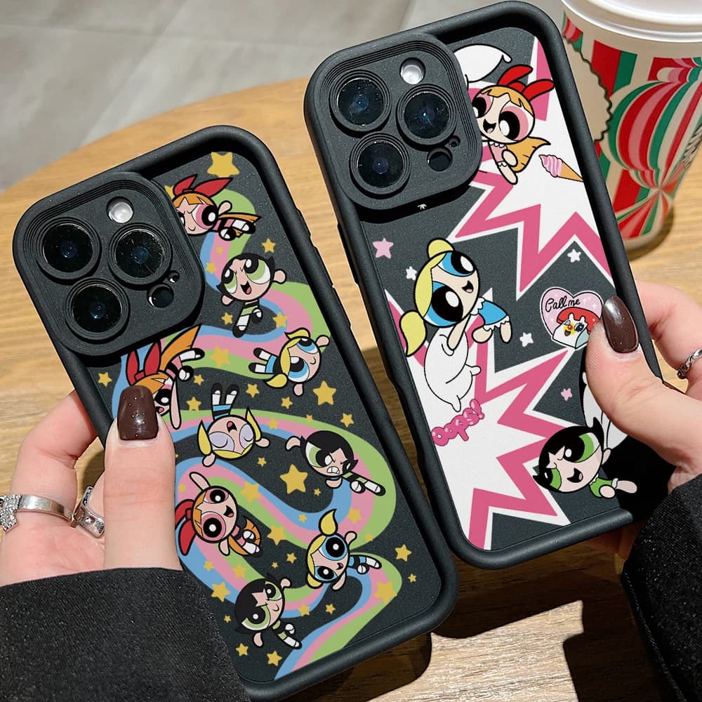 Cool Girl P-Powerpuffs Phone Case for Motorola Moto G86 G85 G84 G75 G60 G54 G53 G52 G35 G34 G32 EDGE 70 60 E40 E32 E22 5G Cover
