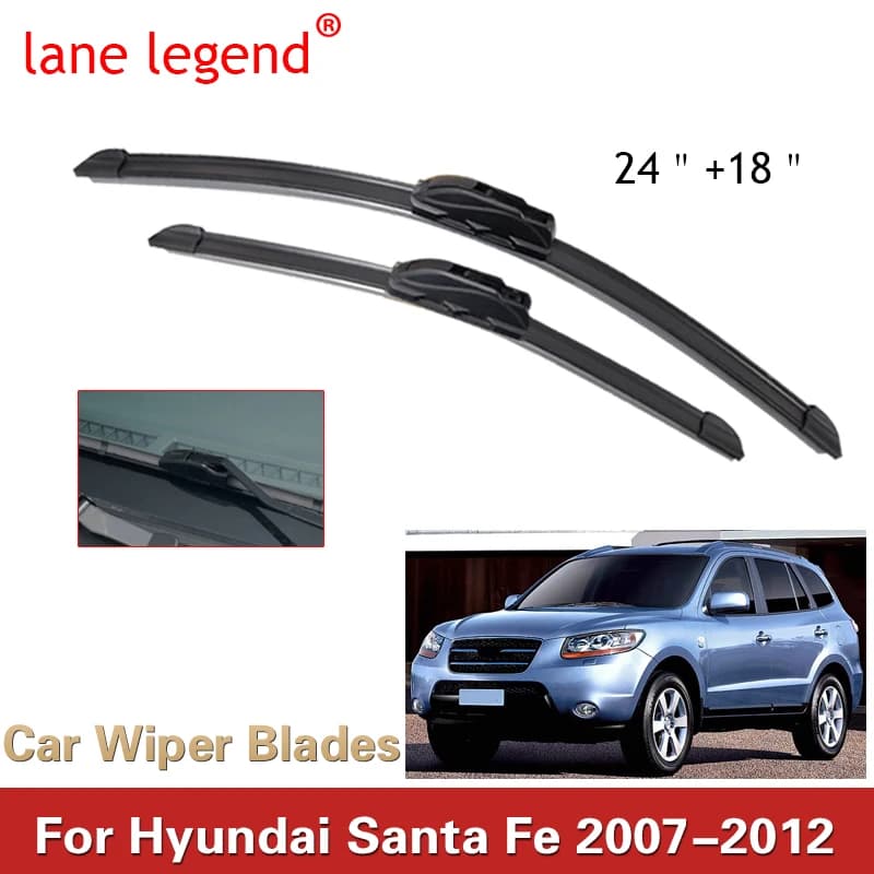 Lane Legend Tergicristallo per auto Spazzole tergicristallo anteriori per Hyundai Santa Fe CM MK2 2007 - 2012 Parabrezza Parabrezza Finestrino anteriore 24 "+ 18"