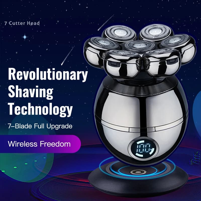 7D Taglierina Floating Razor Electric Head Charging Base Wallet for Men Barba Trimmer Clipper Skull Razor from Barba Waterproof