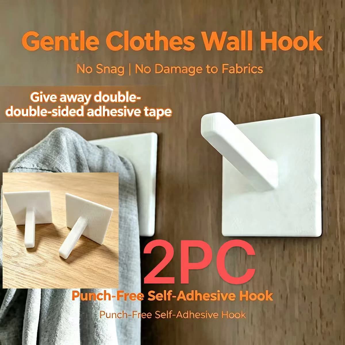 No-Slip Square Base Self-Adhesive Coat Hook, Waterproof and Moisture-Proof, Universal for Bathroom and Bedroom, No-Nail Hook, Won'T Damage Walls in Rental Apartments, Strong Adhesive Hook for Clothes and Scarf Storage,