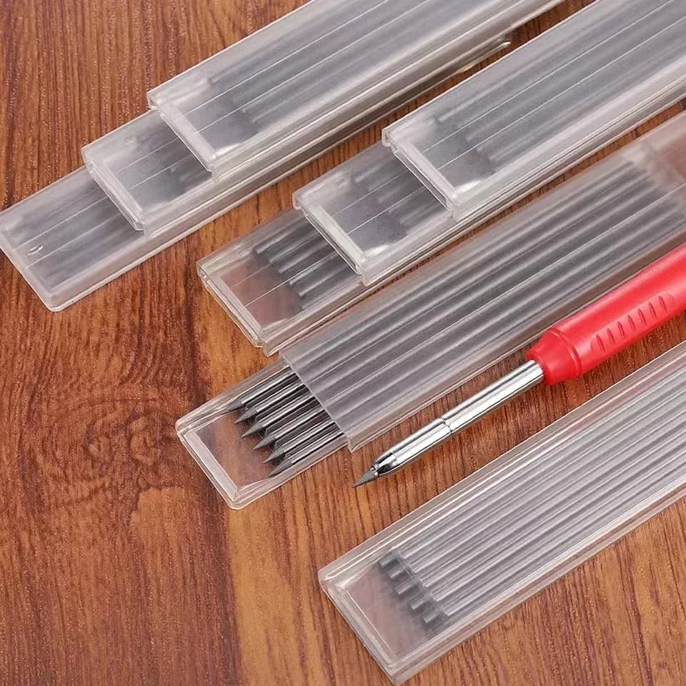 18Pcs Tracer Graphite Pencils Set for Woodworking Construction - Carpenter Painting Supplies Refillable Drafting Chalk Sticks