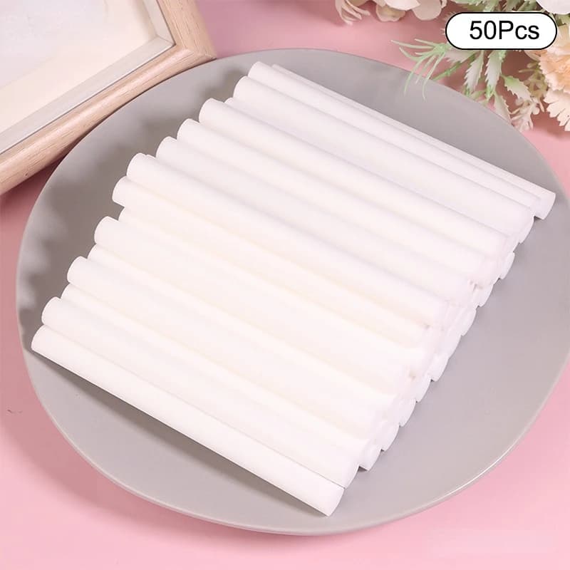50 Pz 5-10mm Spugna di Cotone Bastone Per Il Filtro Umidificatore Sostituzione Divieto Uniforme Diffusore di Aroma Mist Maker Umidificatore D'aria
