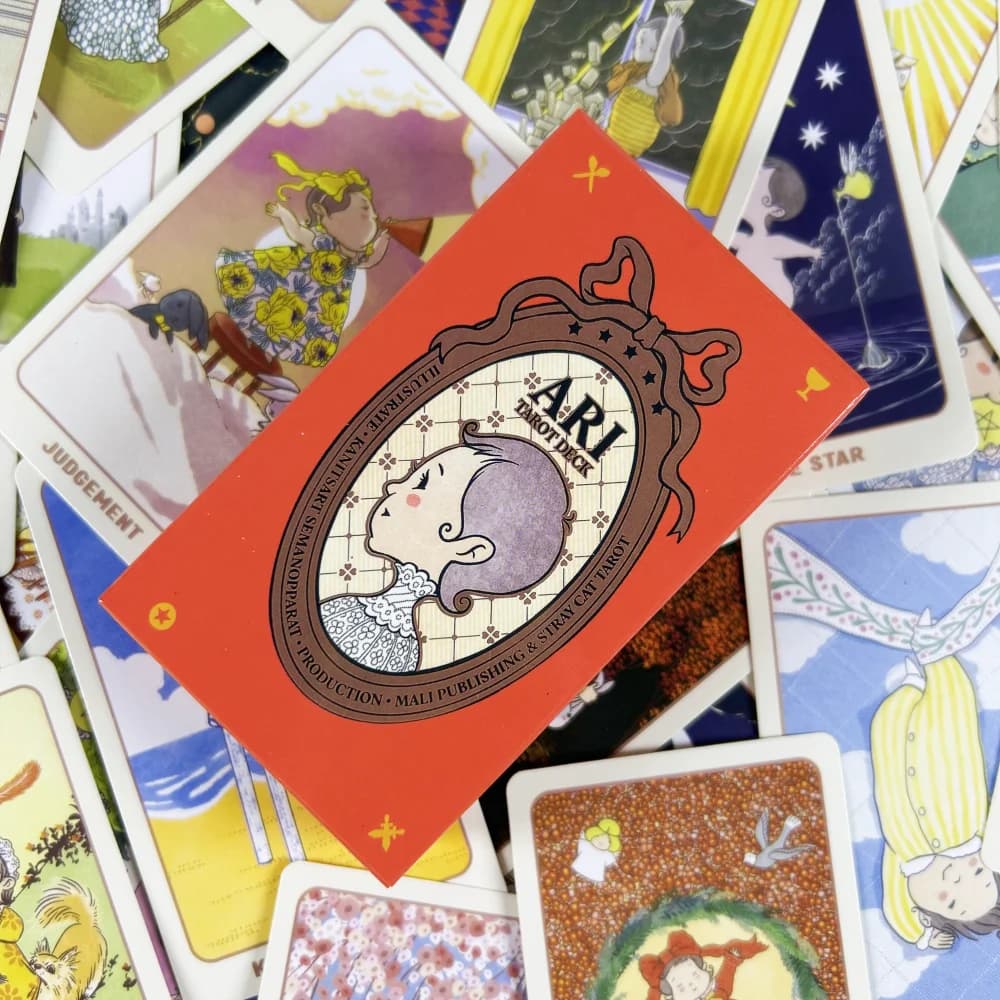 ARI Tarot Deck 78 Cards Deck Mysterious Divination Oracle Playing Card Family Party Board Game Cards