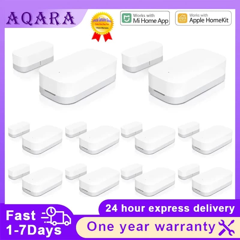 Aqara Sensor for Doors and Windows Wireless Connection Zigbee Mini Intelligent Door Sensor Works with APP HomeKit for Xiaomi Mijia Mi Home