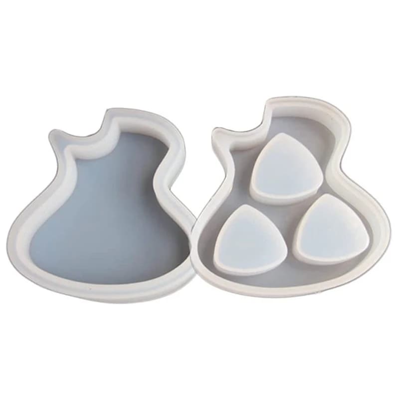Plettri e scatole per chitarra stampo in resina stampo in Silicone per plettri per chitarra fai da te plettri per basso plettri per pollice