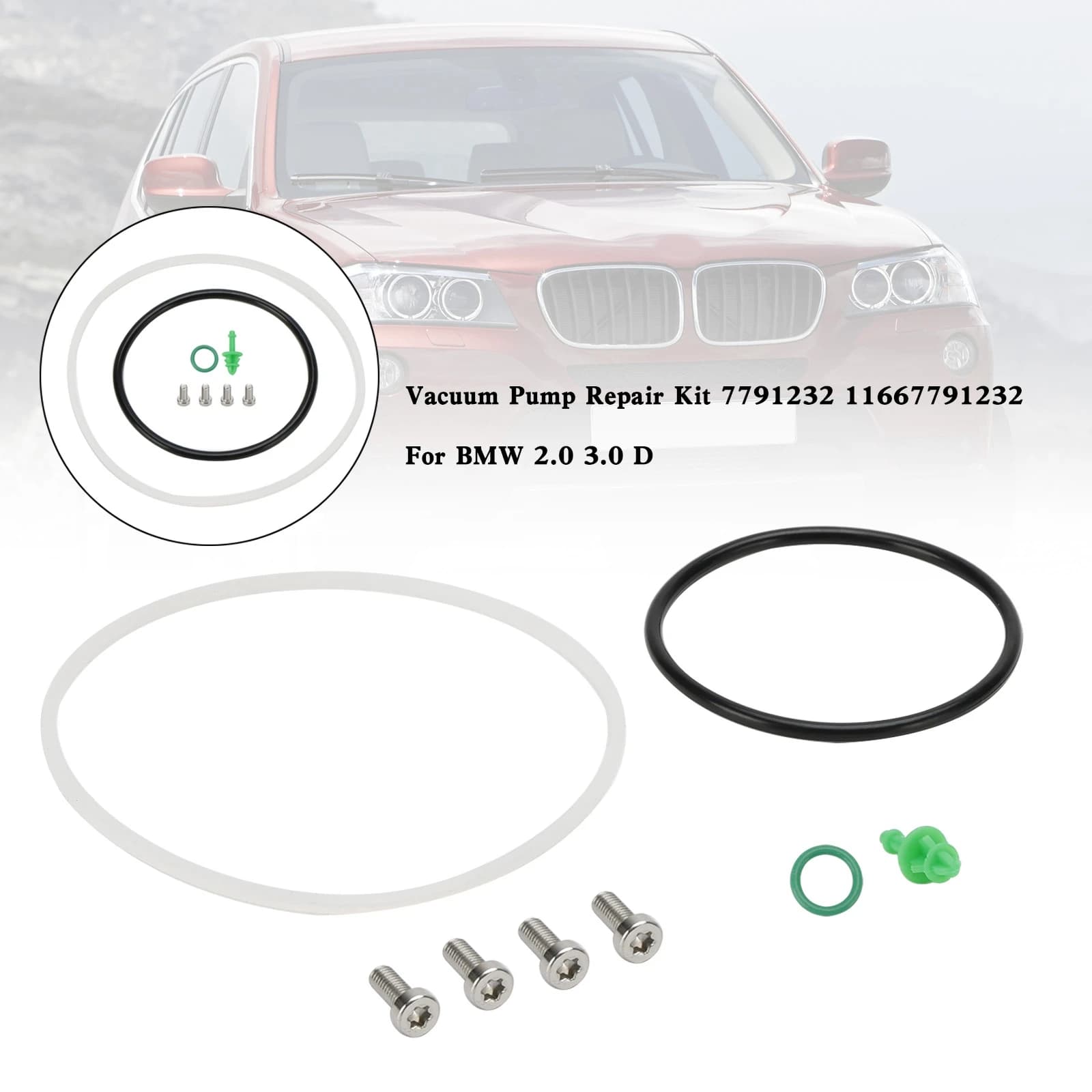 Kit di riparazione della pompa a vuoto Artudatech 7791232 11667791232 Per accessori auto BMW 2.0 3.0 D