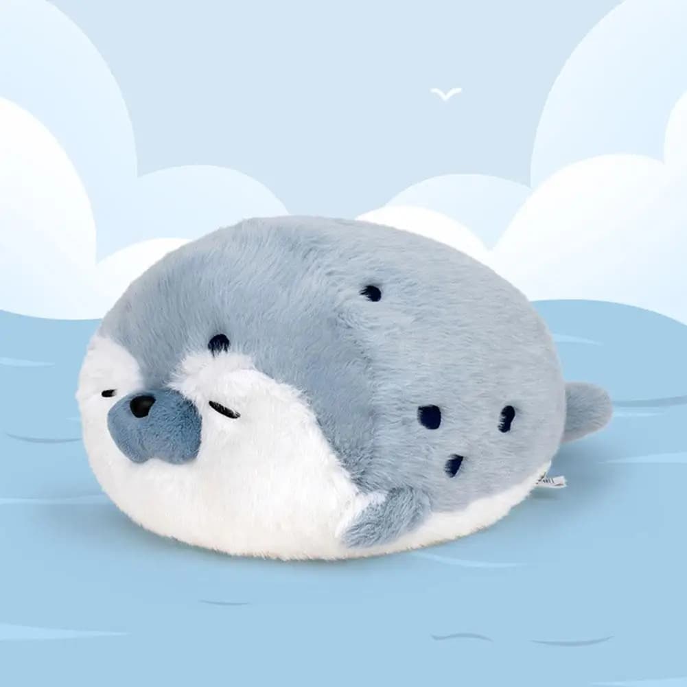 New Seal Plush Toy Soft Pillow Lifelike Stuffed Marine Life Sea Otter Soft Doll Simulation Seal Cushion Christmas Birthday Gift