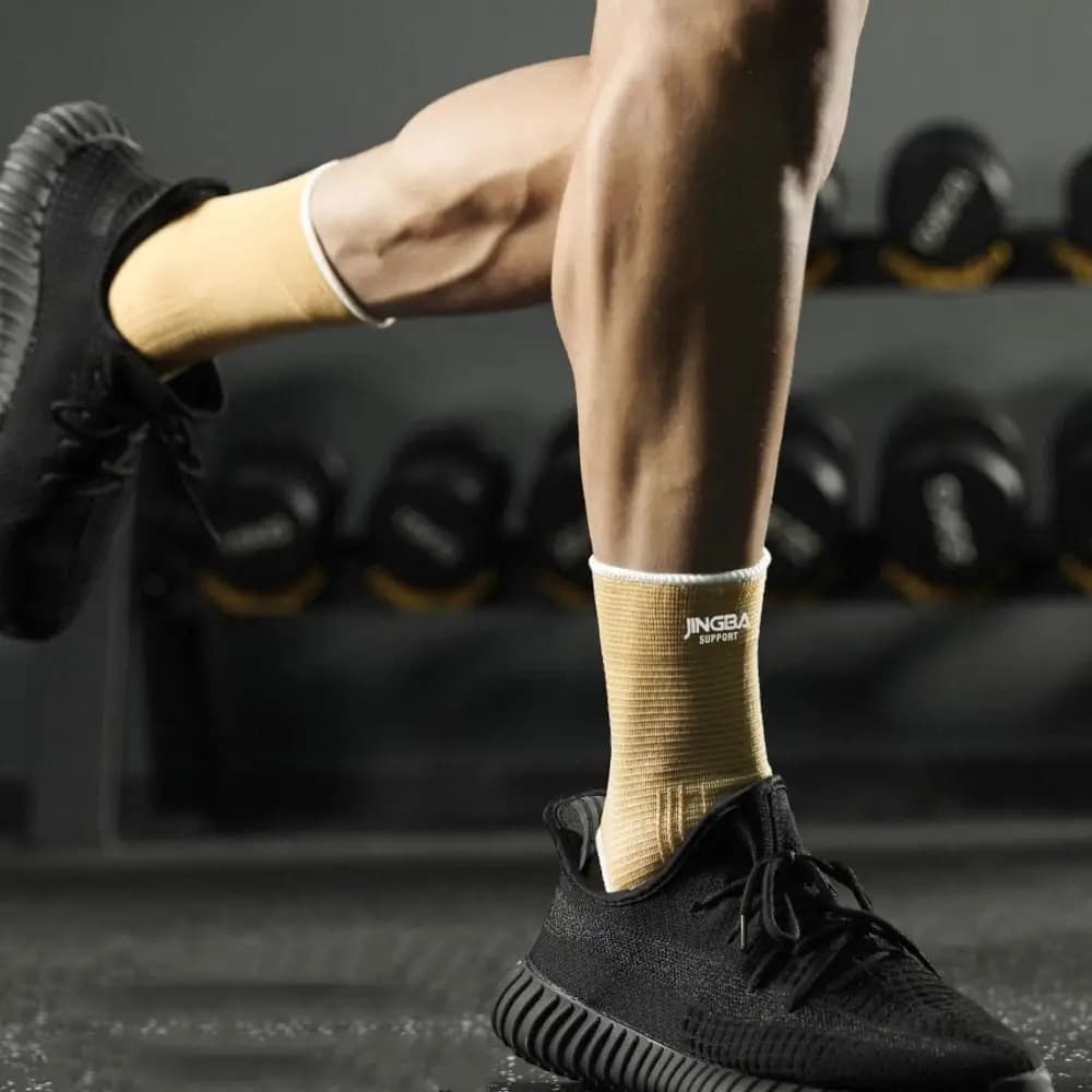 Supporto Elastico per Caviglia in Nylon Nero Grigio Nude Blu, Fascia Compressiva per Piedi Unisex