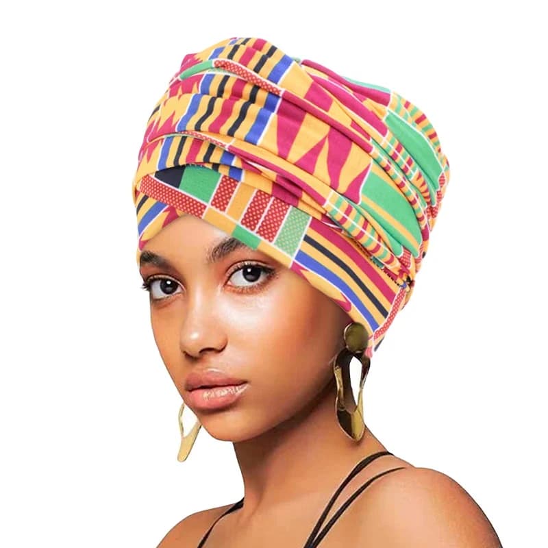 Nuovo foulard lungo stampato da donna, sciarpa musulmana, cappello per chemioterapia, copricapo islamico etnico, sciarpa per la perdita dei capelli, foulard africano.