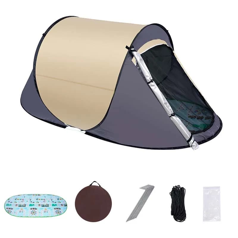 Tenda da campeggio automatica istantanea a montaggio rapido, tenda a forma di barca con montaggio facile in 2 secondi, antivento, protezione UV, tessuto ispessito, tenda portatile per interni ed esterni per escursioni, viaggi, campeggio
