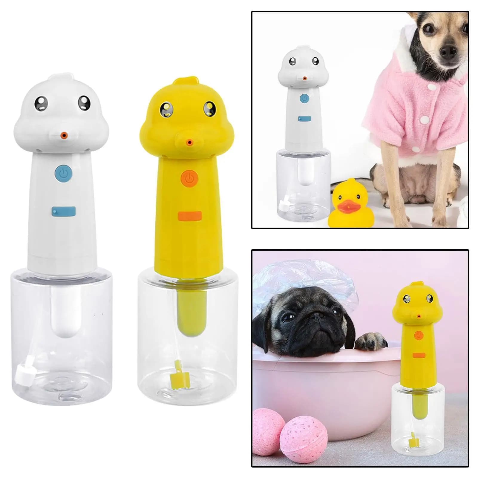 Strumento portatile per il bagnetto del cane della macchina elettrica dello spruzzatore della schiuma dell'animale domestico, forniture per il bagno degli animali domestici della doccia per cuccioli/gatti a pressione regolabile per uso domestico