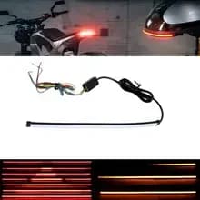 Striscia luminosa per indicatori di direzione per moto Moto Switchback sequenziale Luci freno di direzione che scorre Fanale posteriore a LED Stripe 20CM 30CM 45CM 60CM