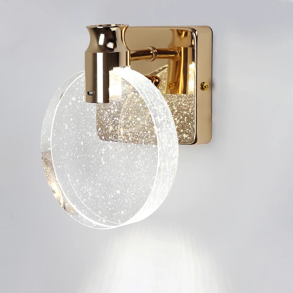 Lampada da parete moderna a LED per interni in cristallo Lampada da parete AC 85-265V Oro Argento Articoli per interni per la decorazione della casa Lampada da parete a LED per la decorazione della stanza