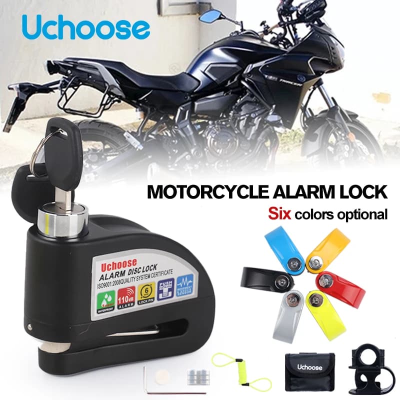 Lucchetti per freni a disco di sicurezza antifurto per allarme universale per bicicletta per scooter, moto, ruota per bicicletta, lucchetto