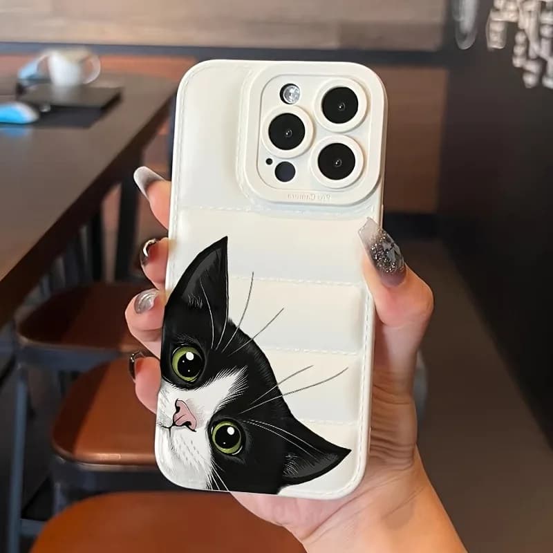 Giacca Imbottita Personalizzata e Creativa per Apple iPhone 16, 15, 14, 13, 12, 11 Pro Max e Altri Modelli