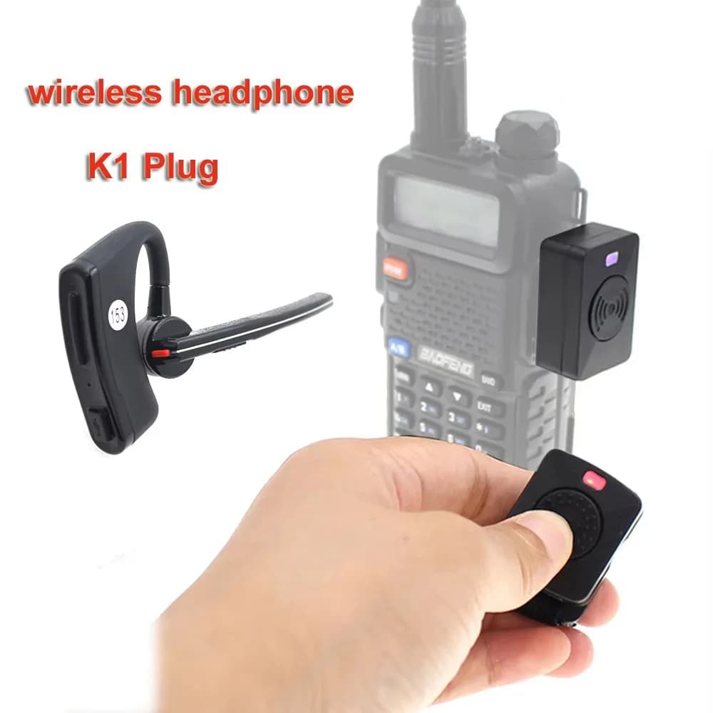 ANYSECU Vivavoce Cuffia Senza Fili Spina K1 Per Baofeng UV-82 UV-5R TH-UV8000D Walkie Talkie Auricolare