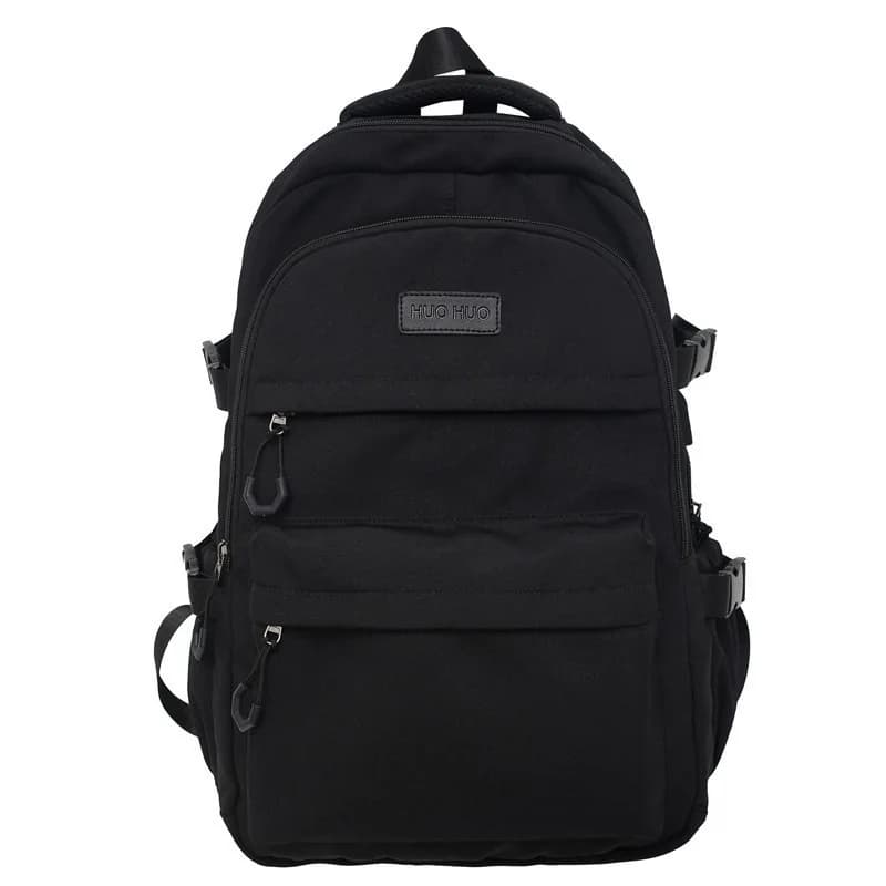 Casual Large Capacity Backpack Women's Fashionable Girls' Solid Color Backpack Simple College Student Schoolbag Travel Backpack