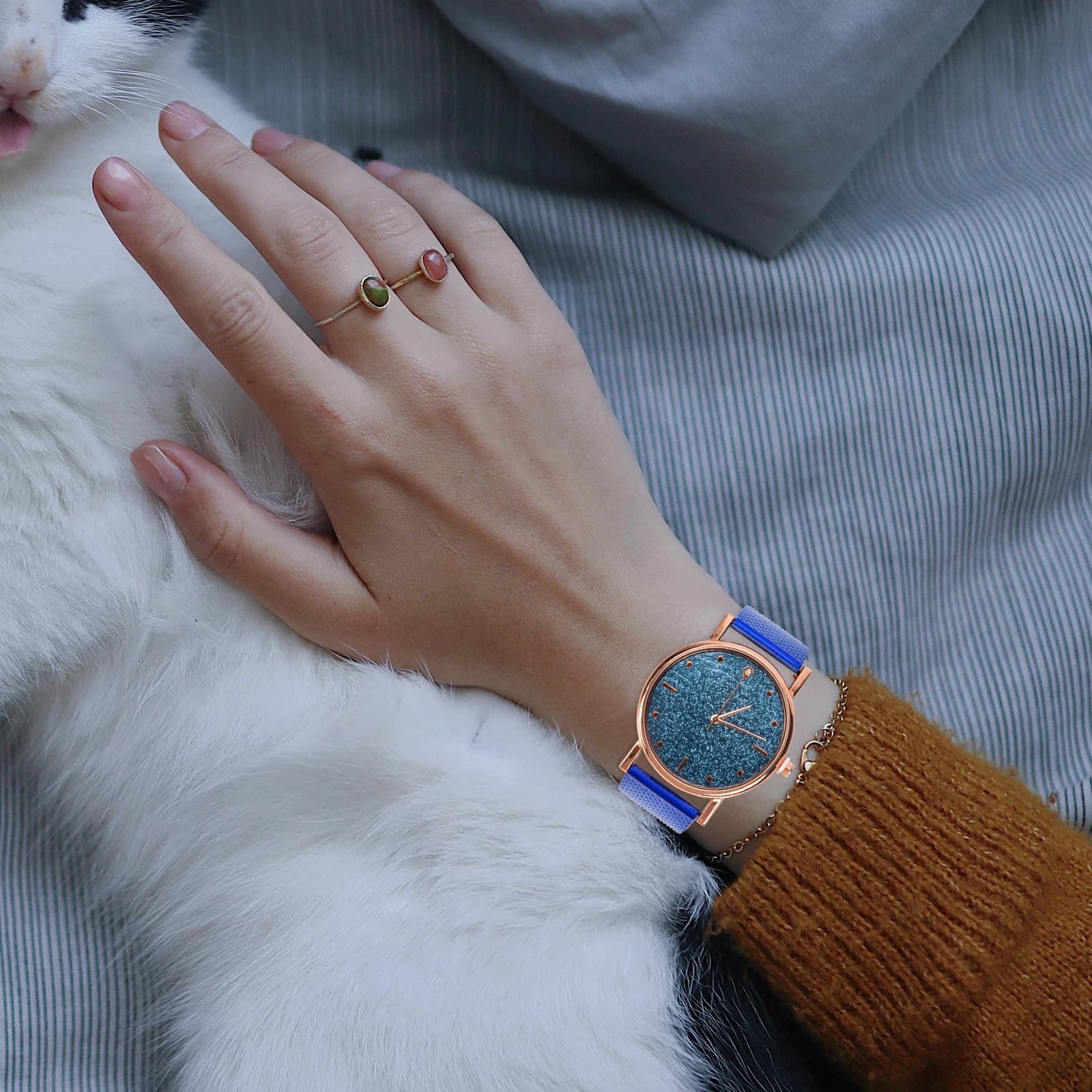Orologio da polso al quarzo per orologi da donna con cinturino in silicone da donna alla moda