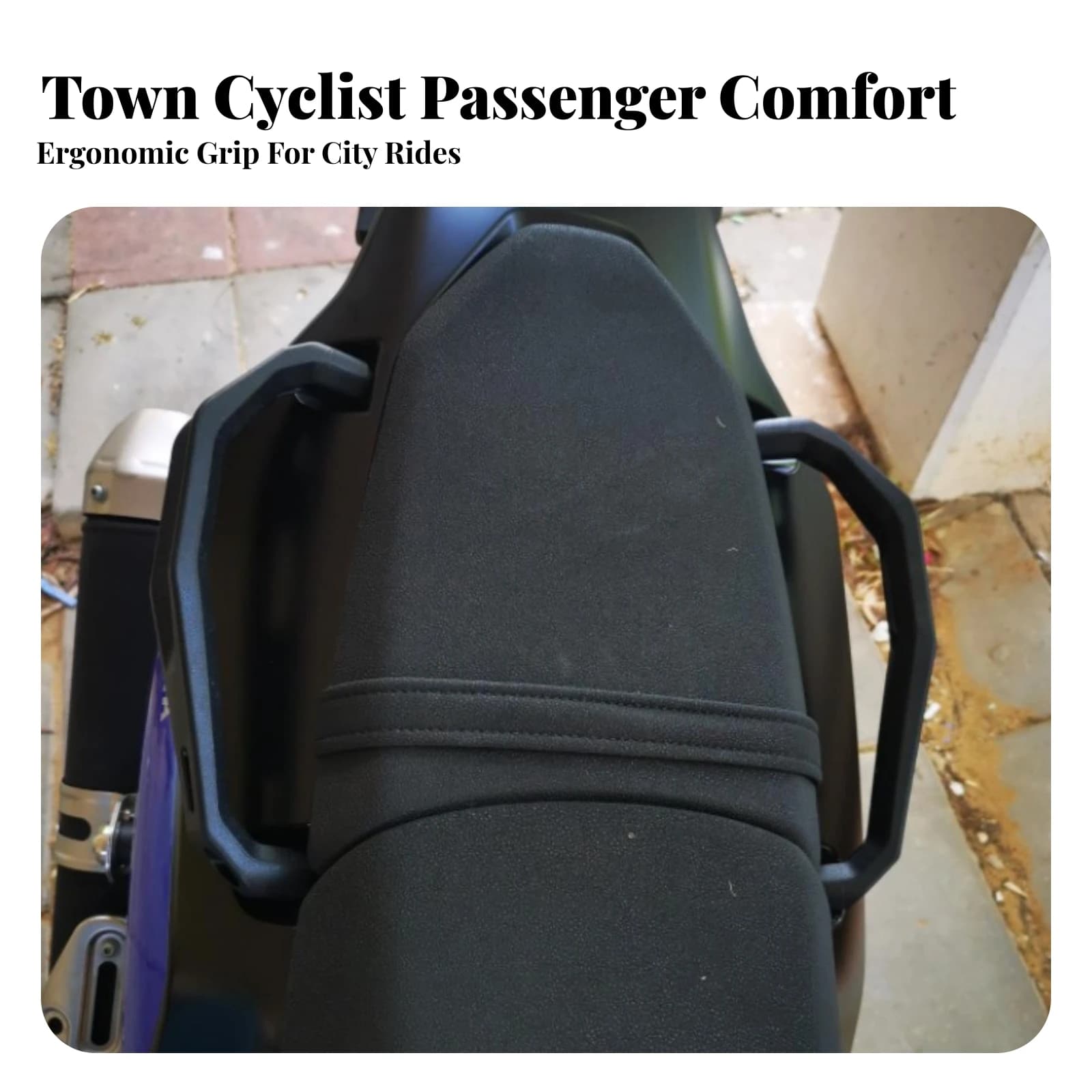 Motorcycle Grab-Handle Assembly Long-Lasting Rear Passenger Grab Bar Rear Passenger Handhold Wear-Resistant Lightweight