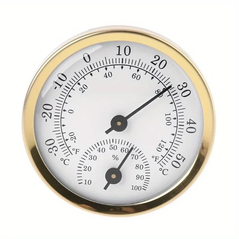 Mini 2 in 1 Thermometer Hygrometer Wall Mounted Mechanical Analog Temperature Gauge Humidity Meter