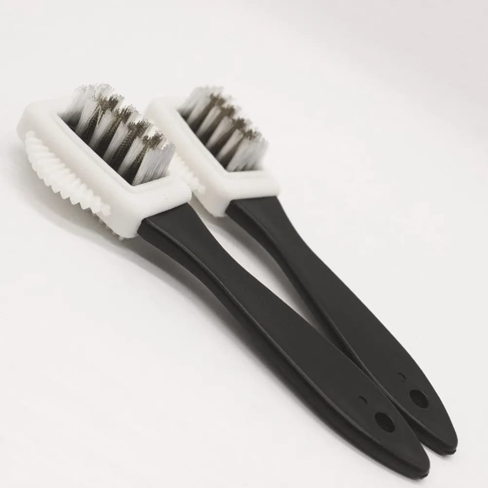 Set di 2 Spazzole per Lucidatura Scarpe con Manico in Legno, Kit per Pulizia e Lucidatura Delicata di Scarpe e Stivali