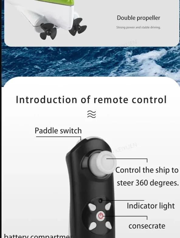 Barche a Rc da corsa lancette elettriche giocattoli 2.4G barca telecomandata pagaia kayak nave da corsa giochi all'aperto giocattoli d'acqua per ragazzi bambini