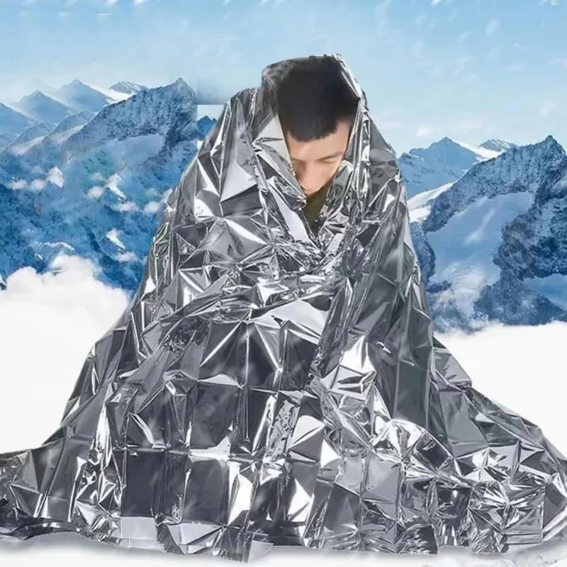 1/4PCS Emergency Blanket Outdoor Survive First Aid Military Rescue Kit Windproof Waterproof Foil Thermal Blanket for CampingC812