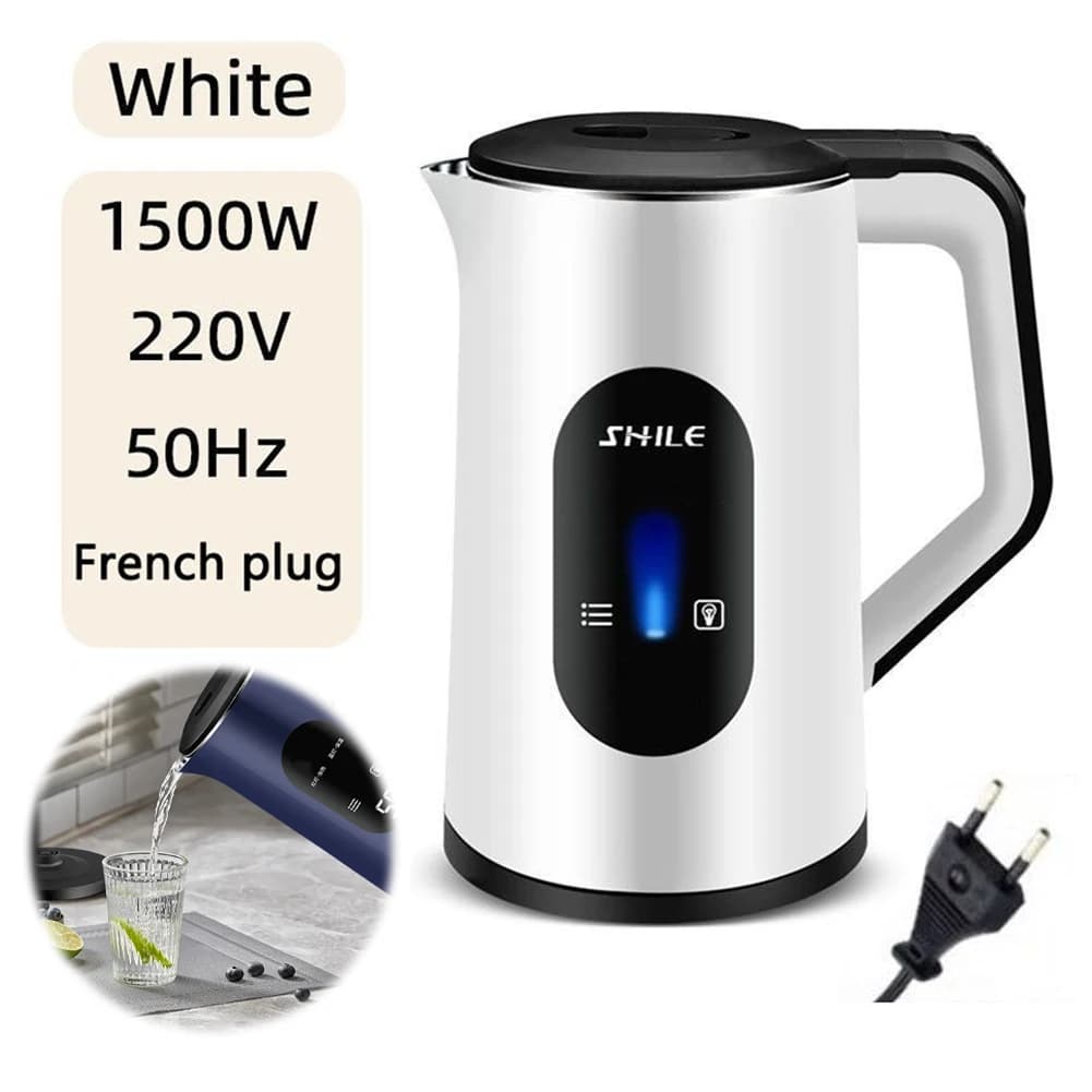 2.2L Stainless Steel Electric Digital Display Hot Water Boiler Auto-Shutoff Multifunctional Tea Pot for Making Tea and Coffee