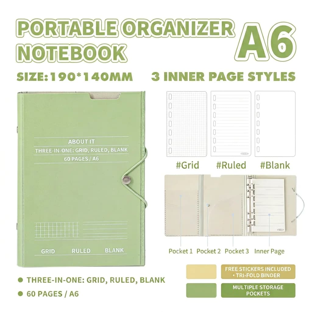 Diario impermeabile, taccuino portatile impermeabile, agenda con copertina rigida, taccuino ricaricabile con carta che non danneggia gli occhi, per la registrazione dei viaggi