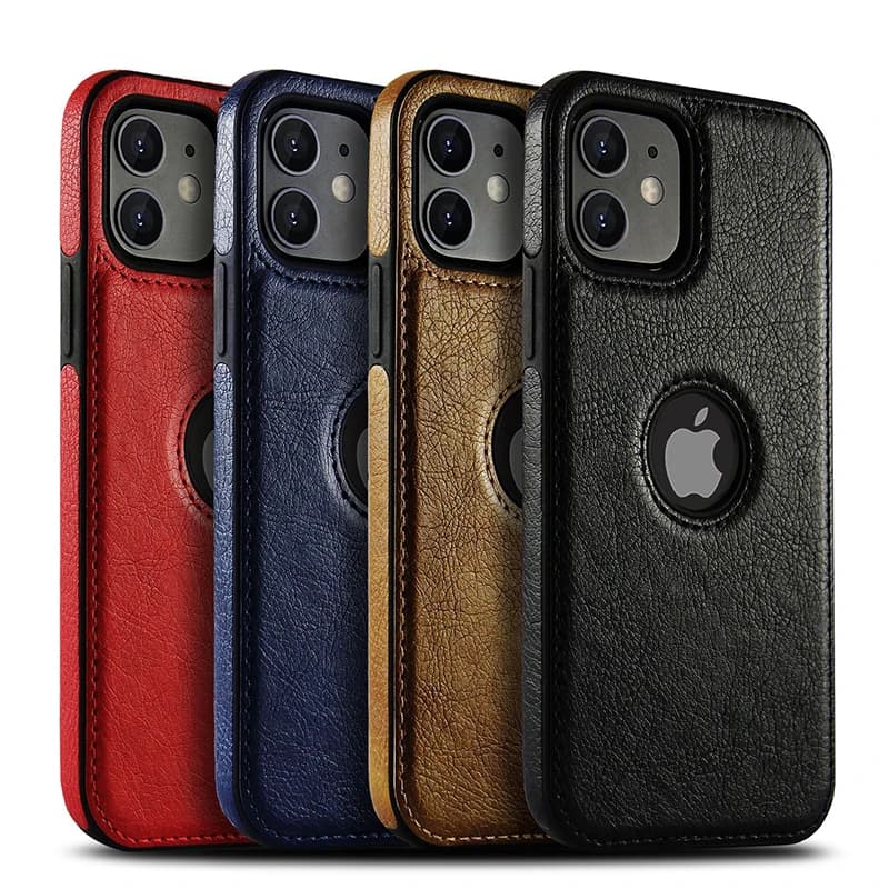 PU Leather Case for iPhone X XR 11 12 13 Pro Max Cell Phone Protective Cover for Apple Smartphone 14 15 16 Plus