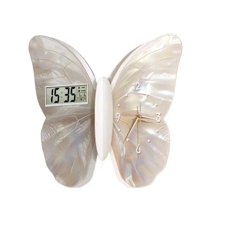 Cream Wind Living Room Corner Wall Clock Perpetual Calendar Electronic Clock Double Sided Corner Clock