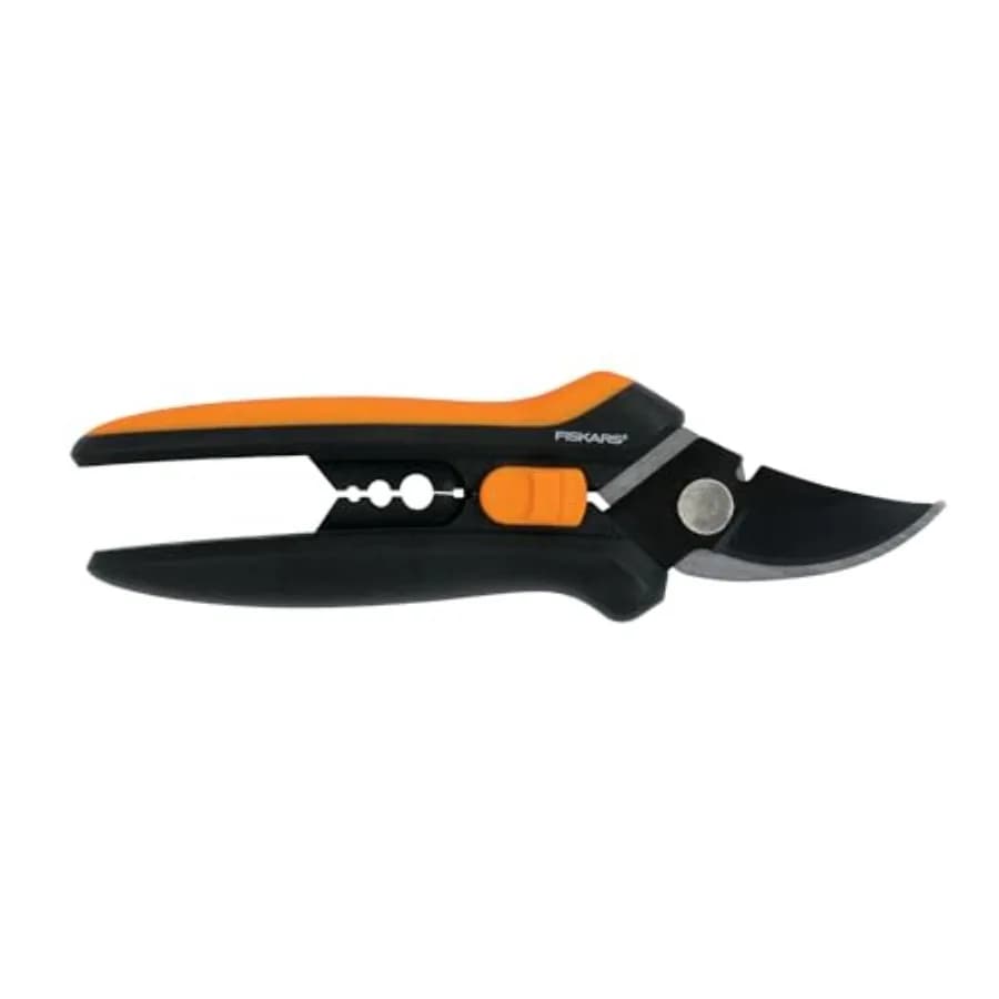 Floral Pruning Shears Black & Orange Labor-Saving Garden Clippers, Sharp Plant Cutting Scissors for Dead Branches & Withered Flowers, Must-Have for Beginner Flower Growers