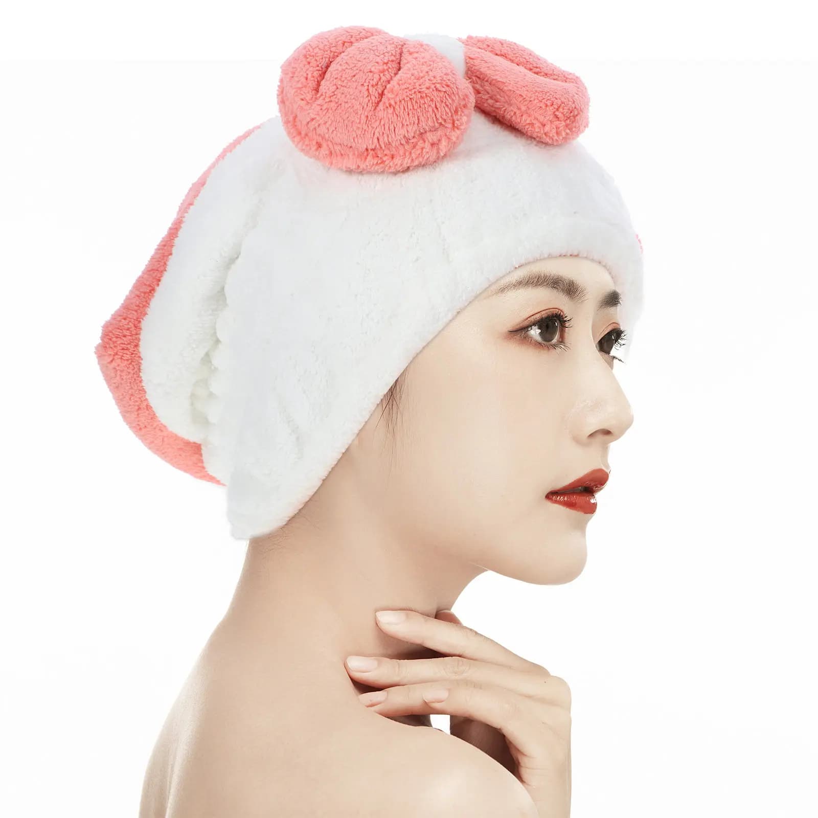 2 Pezzi Turbante Assorbente per Asciugatura Rapida dei Capelli, Asciugamano Morbido e Leggero per Donne, Elegante Cappello da Doccia ad Asciugatura Veloce