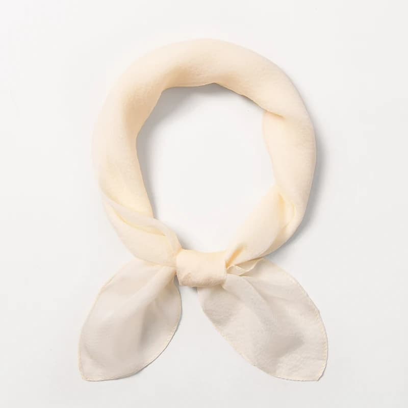100% Silk Square Scarf Women Print Small Real Silk Bandana Hair Scarf Summer Thin Pearl Yarn Neckscarf Pure Silk Head Scarf
