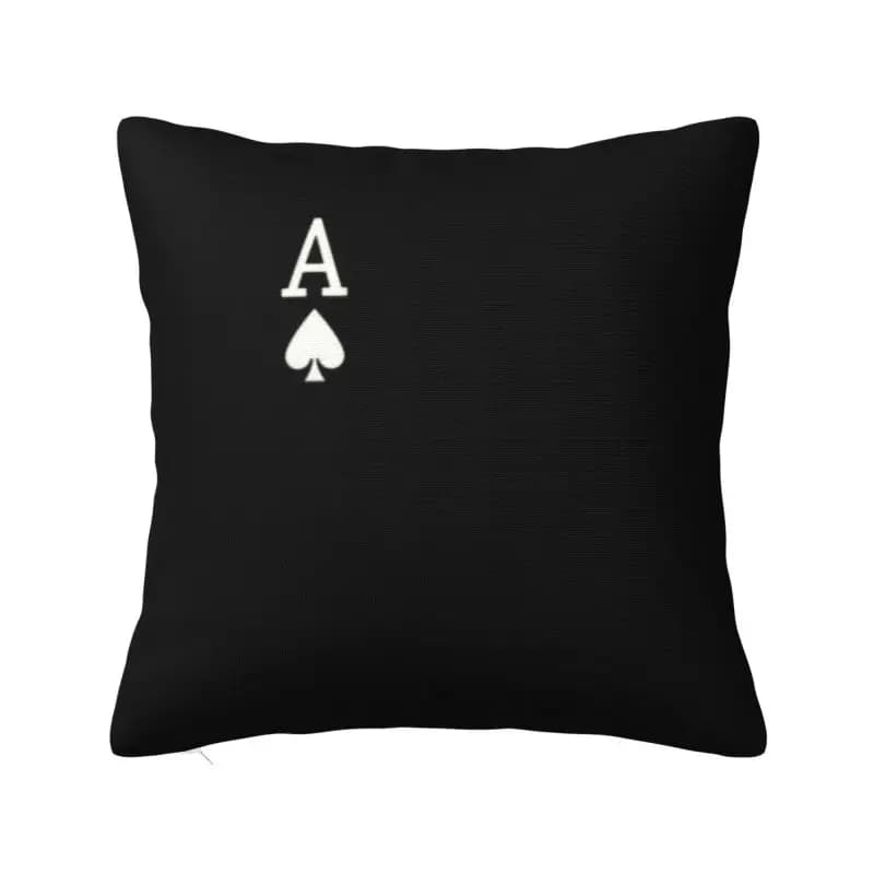 Ace Of Spades Poker Federa per cuscino di lusso Decorazione Gioco di carte Cuscino per giocatori