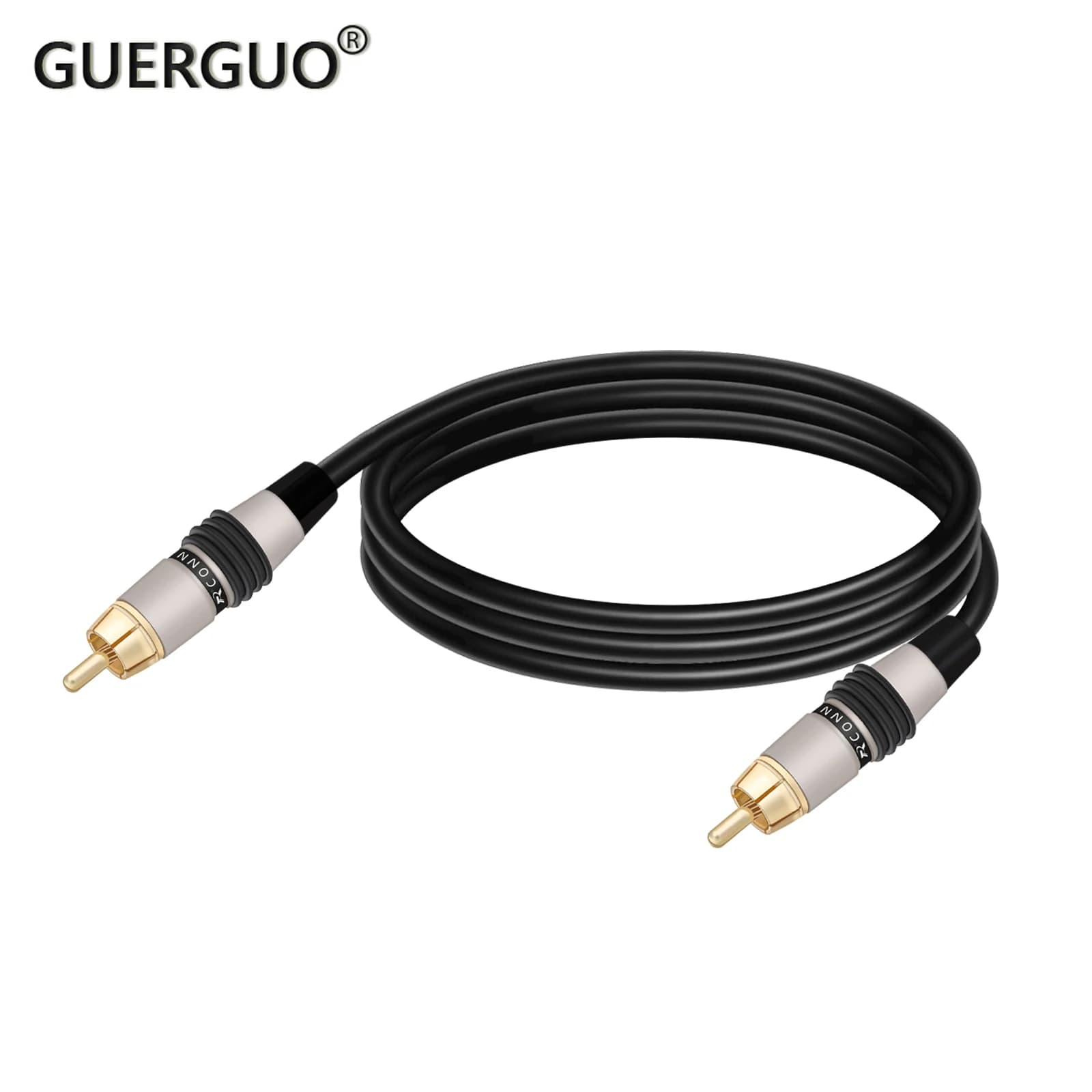 GuerGuo 1 PC RCA cavo Audio RCA maschio a RCA maschio cavo Audio Stereo AV per DVD TV CD amplificatore Audio 0.3M-20M