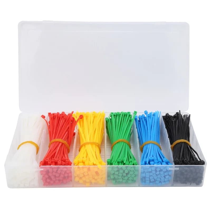 900PCS Self-Locking Nylon Cable Ties Multicolor Zip Ties Colorful Wire Binding Wrap Straps Zip Ties Organizer Accessory M2*100mm