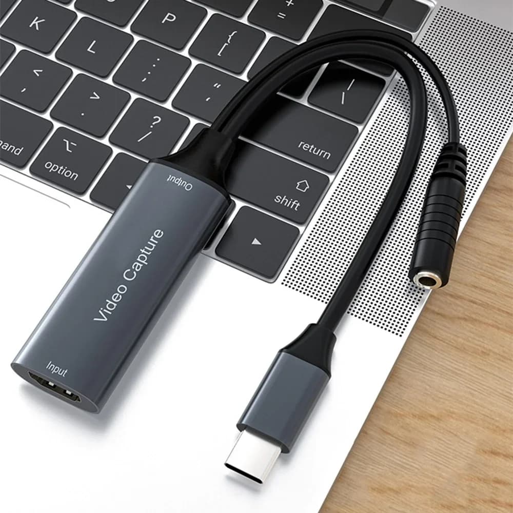 Scheda di acquisizione video compatibile HDMI USB-C 4K con microfono audio Captura video USB C di tipo C per registratore di streaming live di giochi