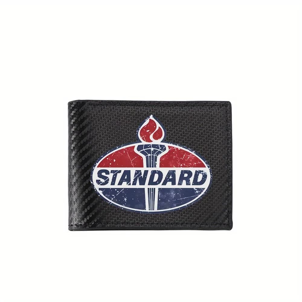 Emblema torcia classico logo vintage Portafogli da uomo Business semplice Design moderno ed elegante con stampa Regali per padre fidanzato Cristo